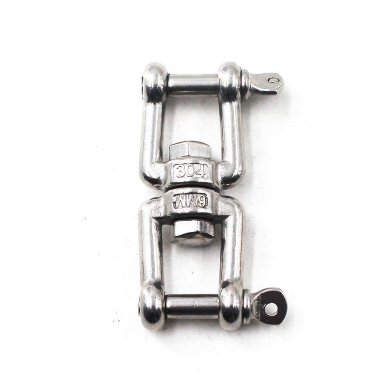 Flomore M12 Swivel Double Shackle 304 Stainless Steel Boat Anchor Chain Connectors (Pack of 1) - Image 1